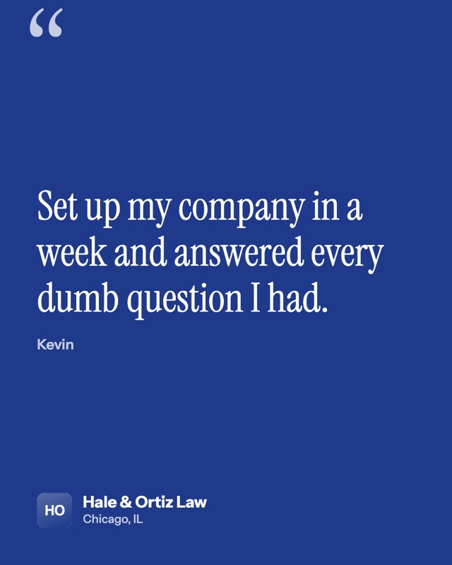 A law firm's post: the client's words on the firm's blue
