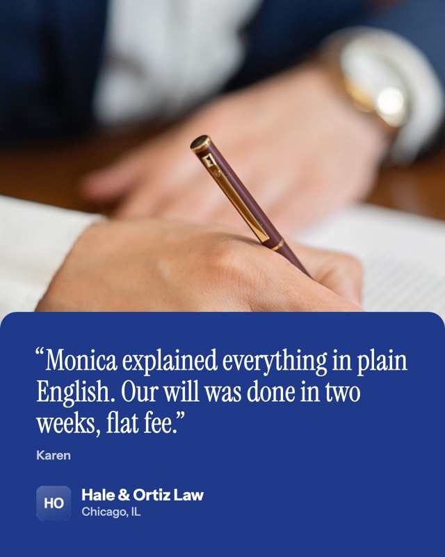 A law firm's post: a signing photo above the words